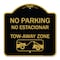 Signmission No Parking-No Estacionar Tow-Away Zone W/ Graphic, Black & Gold Alum Sign, 18" x 18", BG-1818-23804 A-DES-BG-1818-23804 - alternate 1